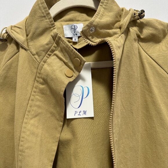 NWT _ PLM Hooded  Drawstring Utility Jacket; Color: Khaki; Size: S (Small) - Picture 2 of 4